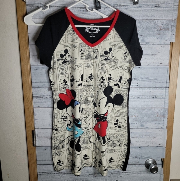 Disney Other - Disney Mickey & Minnie Mouse T-Shirt Pajama Dress Sz XL